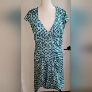 Blue and White Midi Dress Size L
